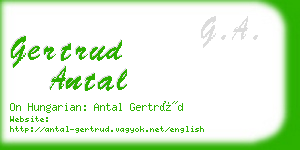 gertrud antal business card